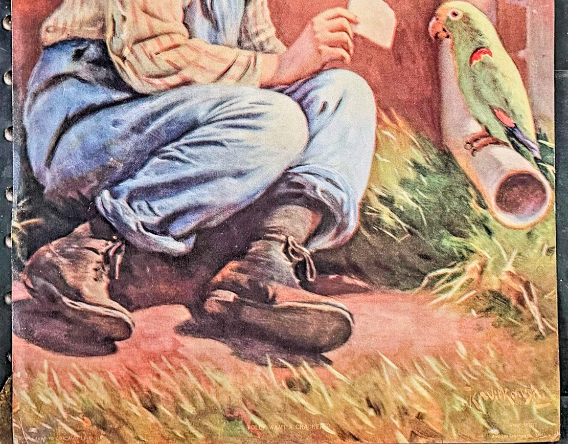 1907 Chicago Tribune Art Supplement — "Polly Want a Cracker"