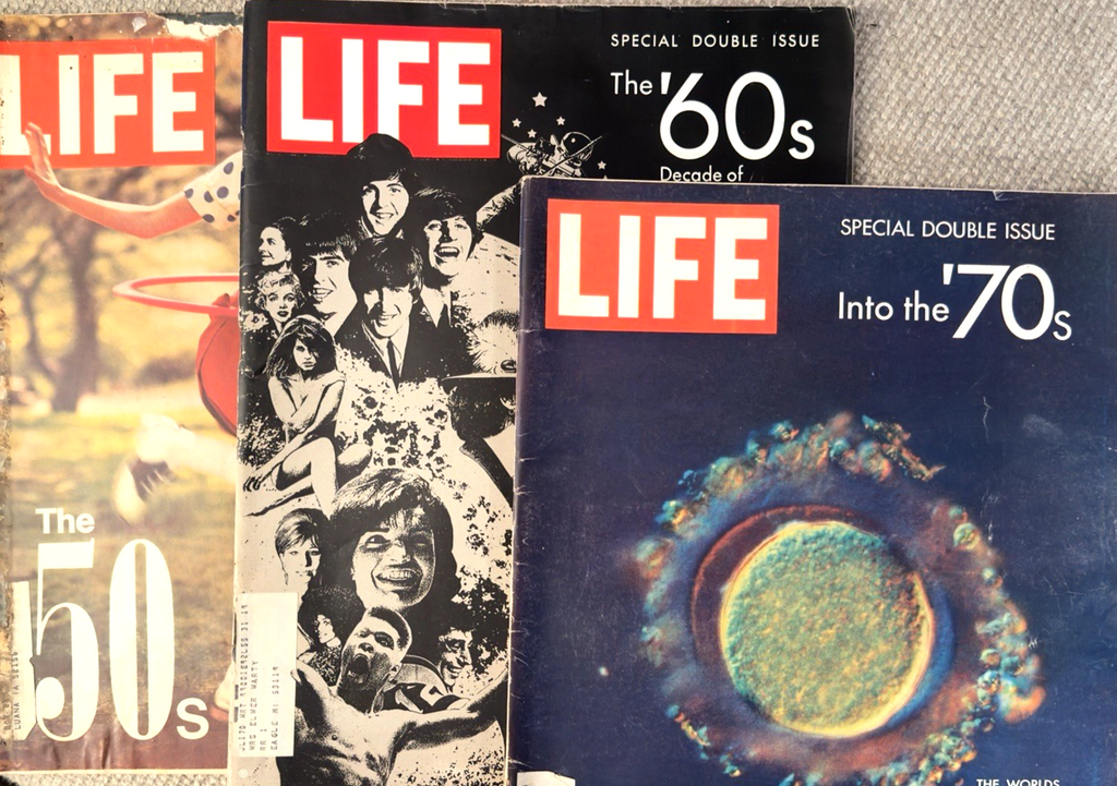 LOT 3 LIFE MAGAZINES-DECADES 50s 60s 70s