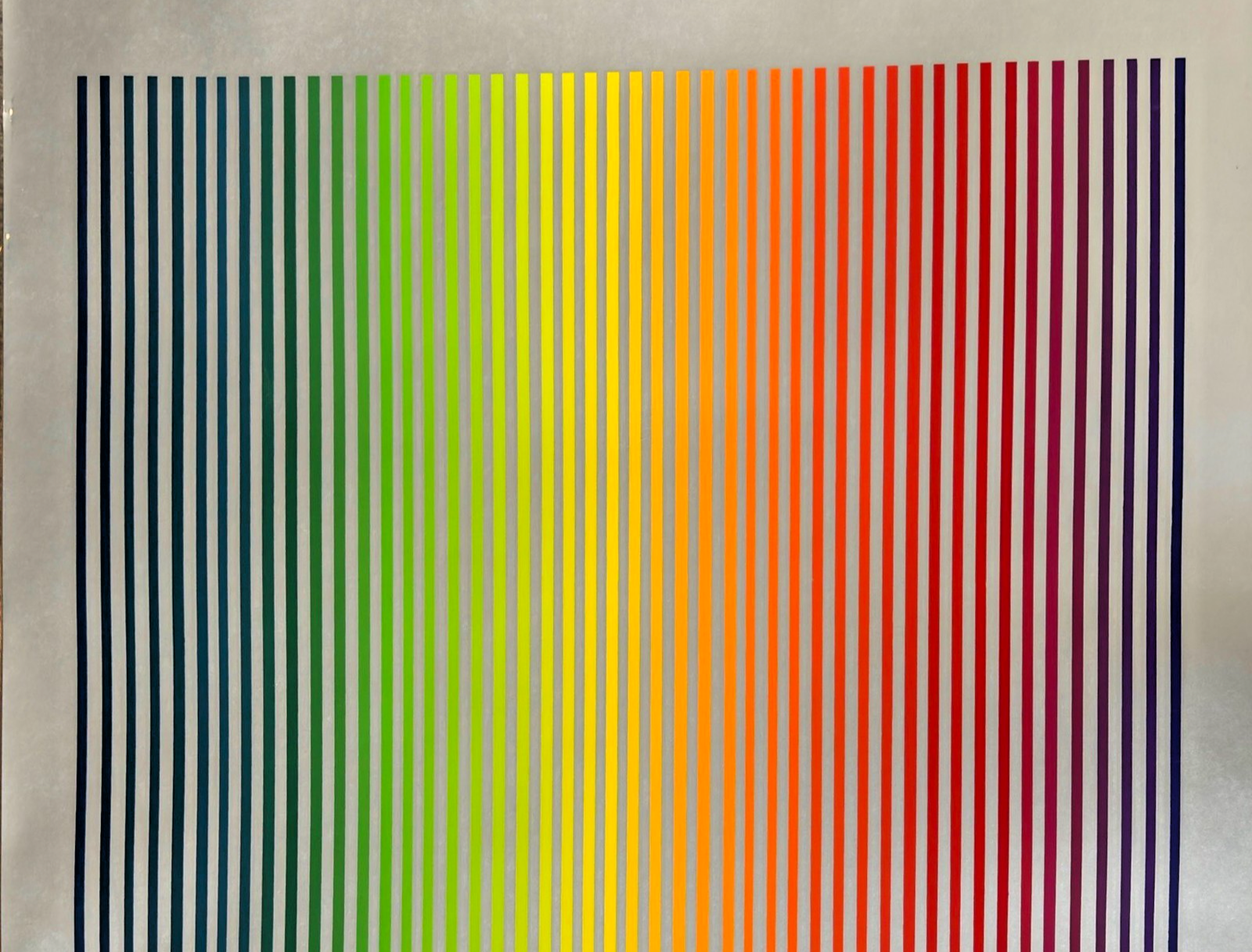 1980s Jürgen Peters Op Art Poster – “Jürgen Peters at Editions Limited” – Rain