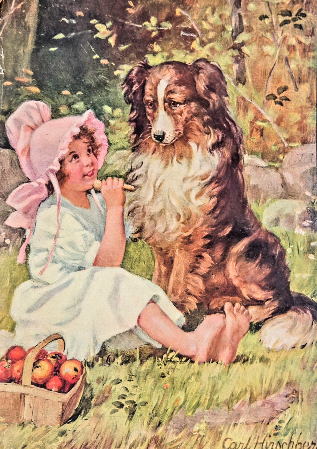 “A Little Tease” — 1907 Chromolithograph by Carl Hirschberg — Chicago Tribune