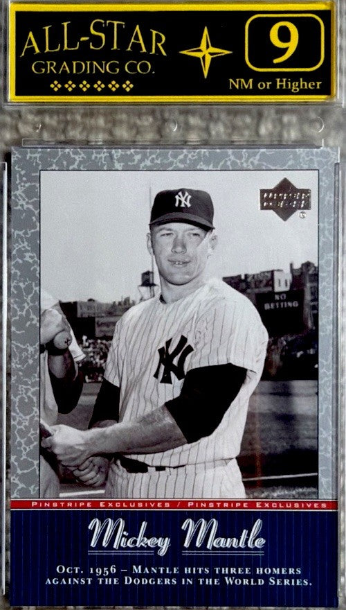 Mickey Mantle 2001 Upper Deck Pinstripes Exclusive MM23 PSA 9