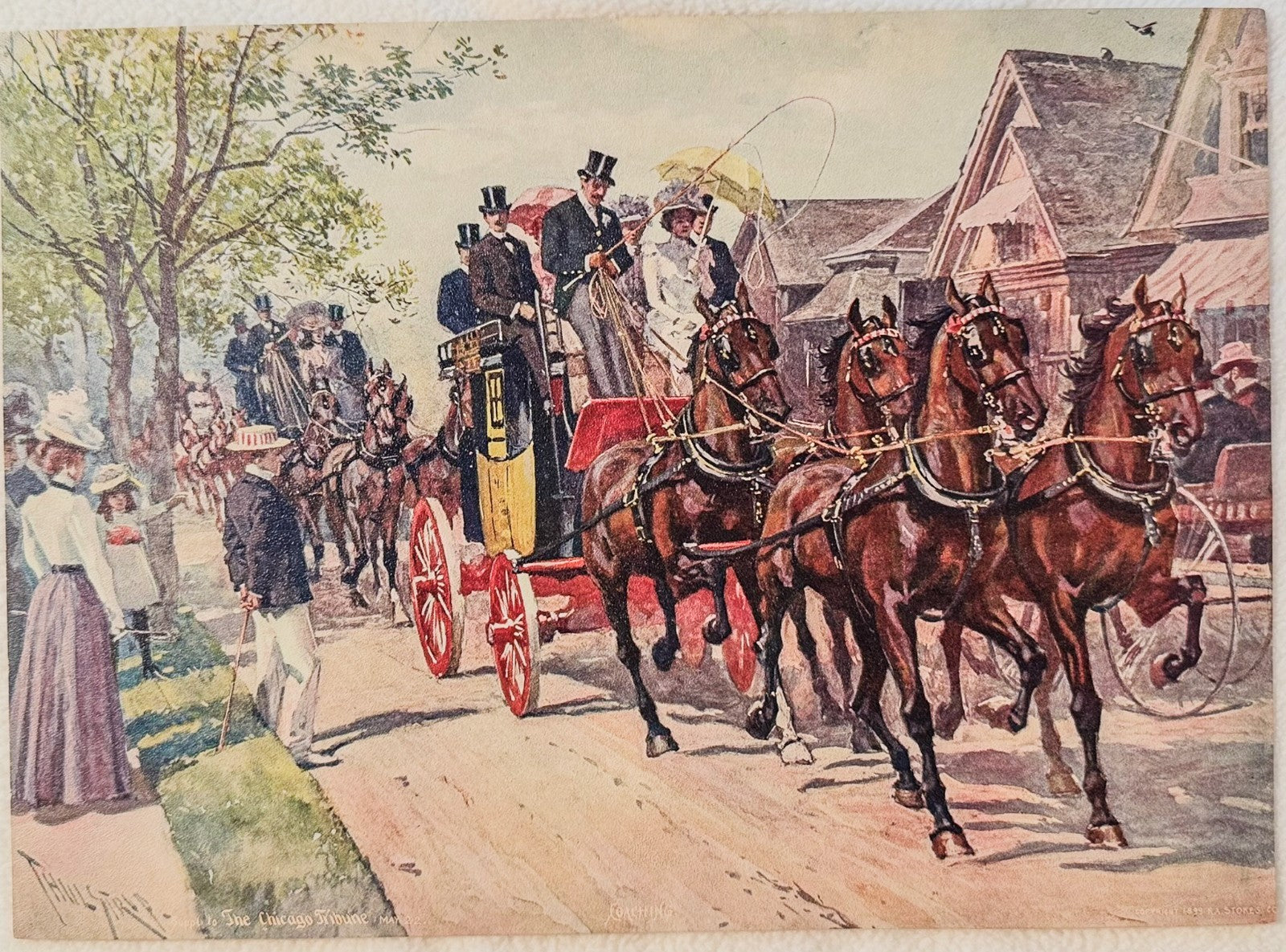 1893 Chicago Tribune ART Supplement 'Coaching'