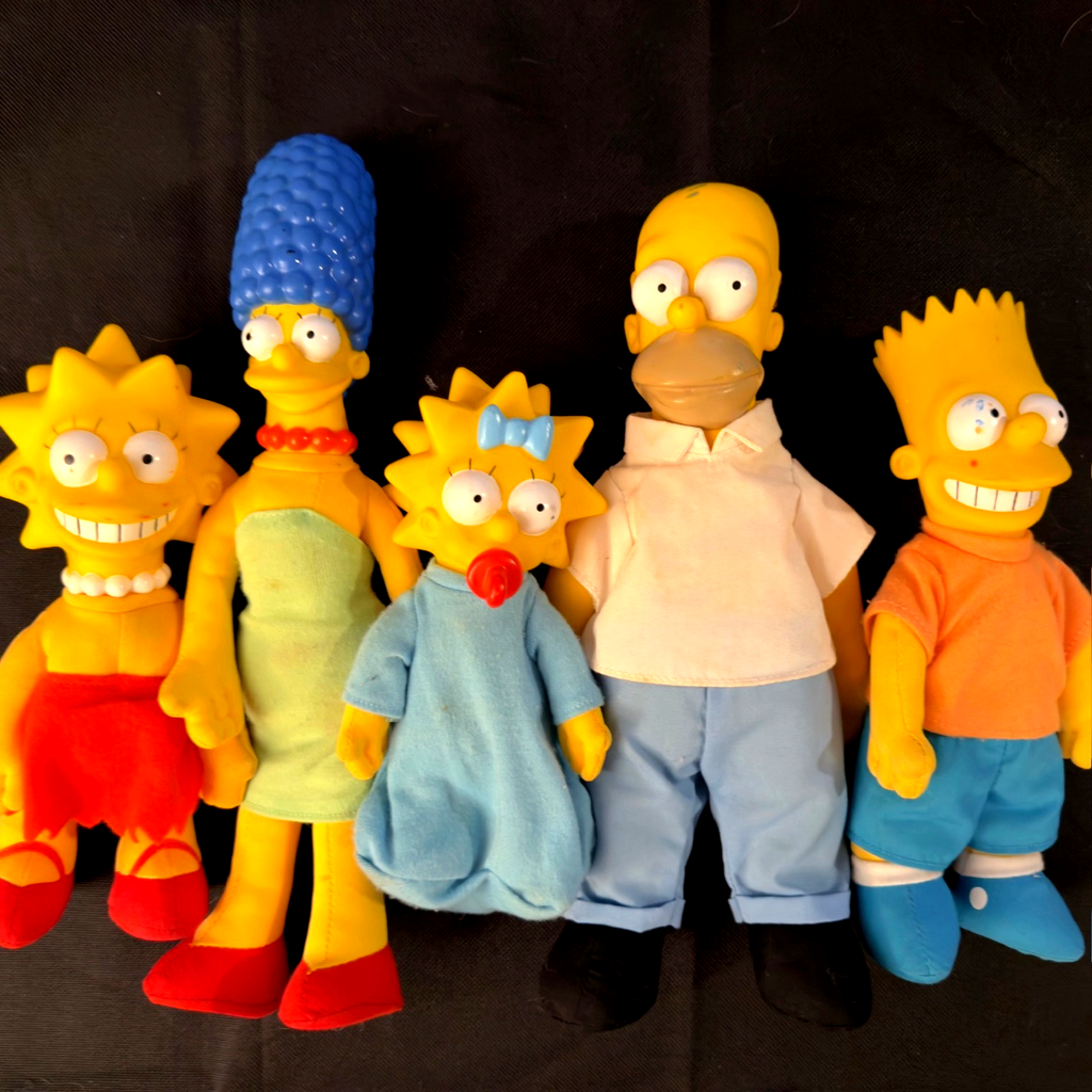 Vintage The Simpsons Plush Doll Lot – Complete Family Set