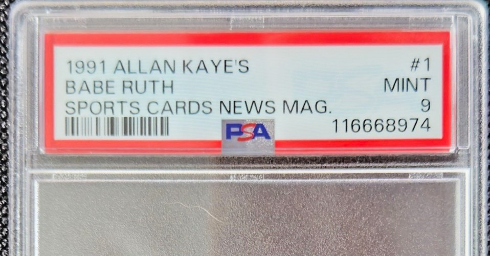 Babe Ruth 1991 Allan Kaye's Sports Cards News Magazine PSA 9