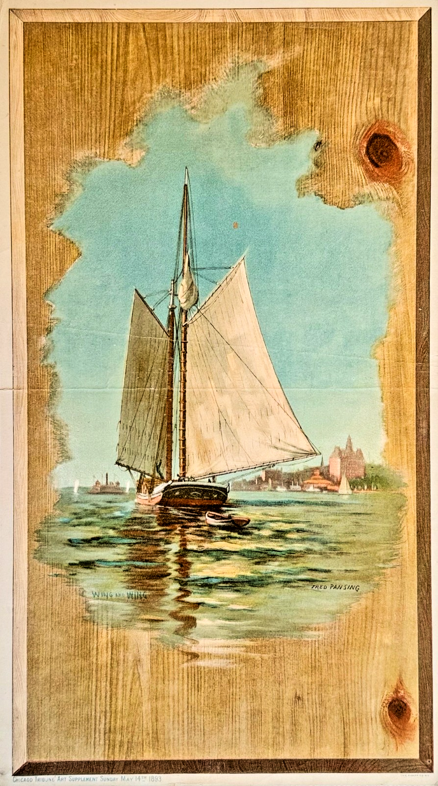 1893 Chicago Tribune ART Supplement 'Wing and Wing'