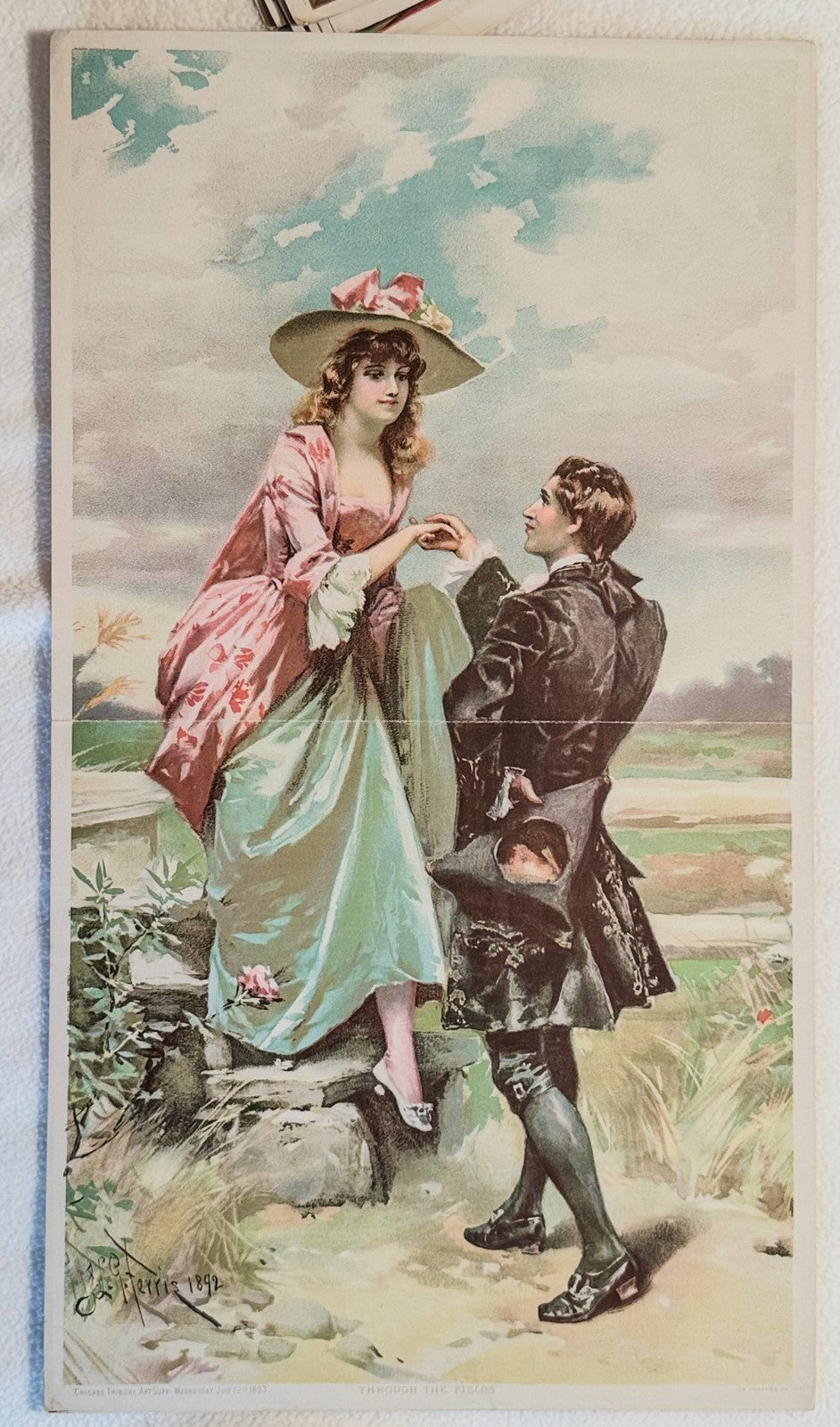 1893 Chicago Tribune ART Supplement 'Through the Fields'
