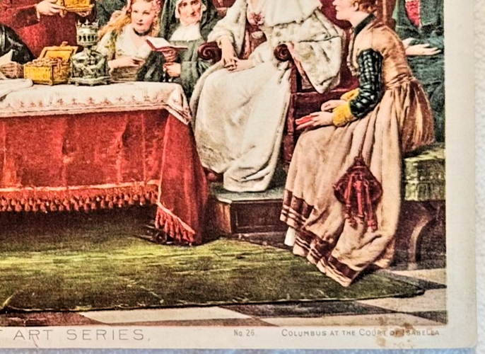 1893 Chicago Tribune ART Supplement 'Columbus at the Court of Isabella'