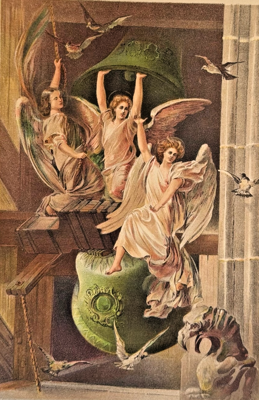 1893 Chicago Tribune Art Supplement Print – “Ye Merrie Bells" World's Expo