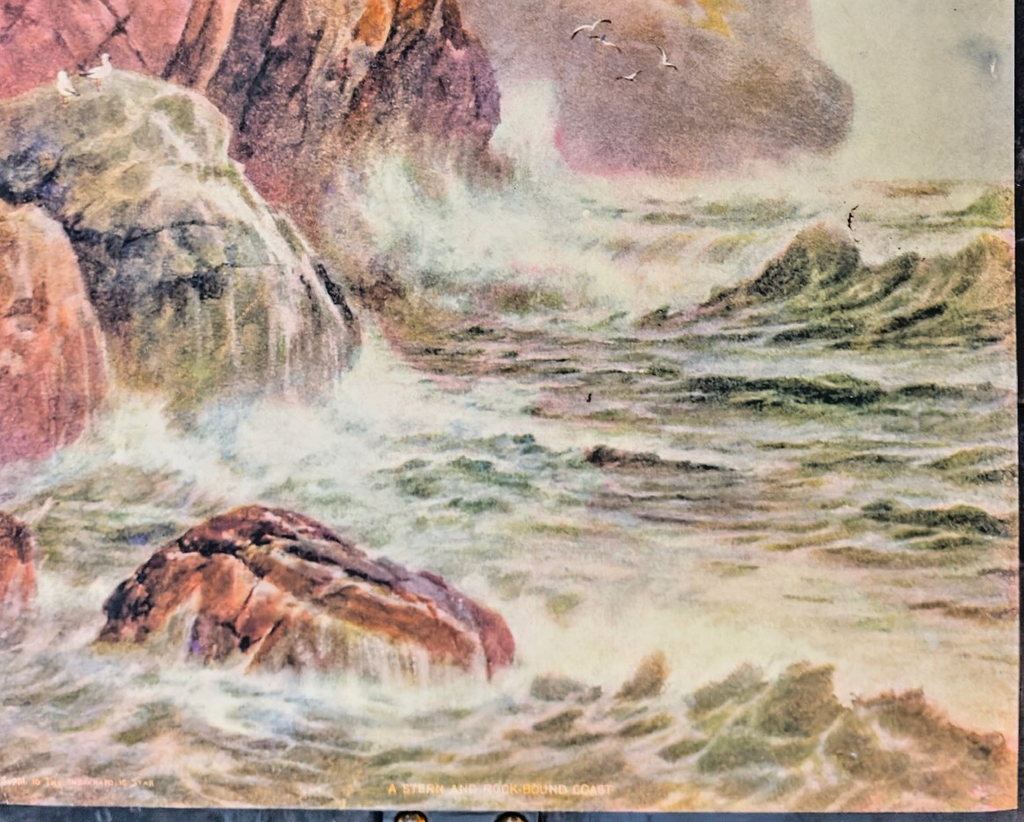 1900s Indianapolis Star Art Supplement — "A Stern and Rock-Bound Coast”