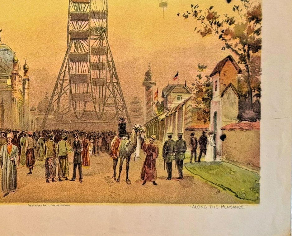 1893 Chicago World’s Fair Art Supplement – 'Along the Plaisance' Chicago Tribune