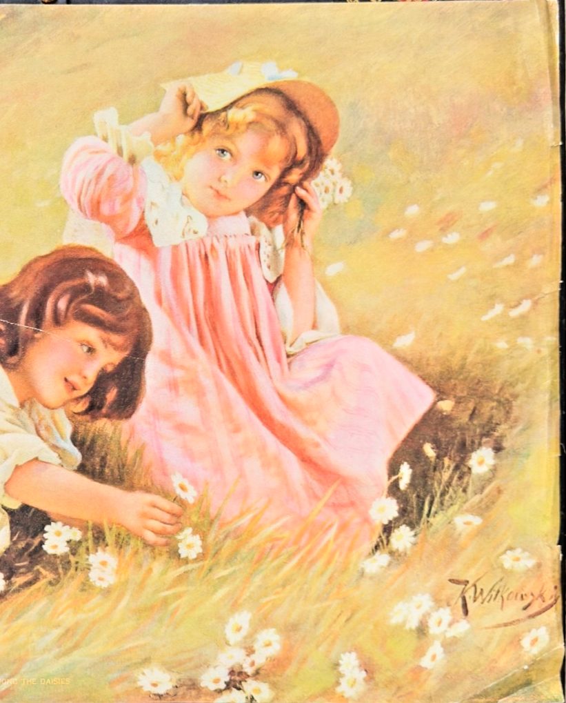 1900s Chicago Tribune Art Supplement — "Among the Daisies"
