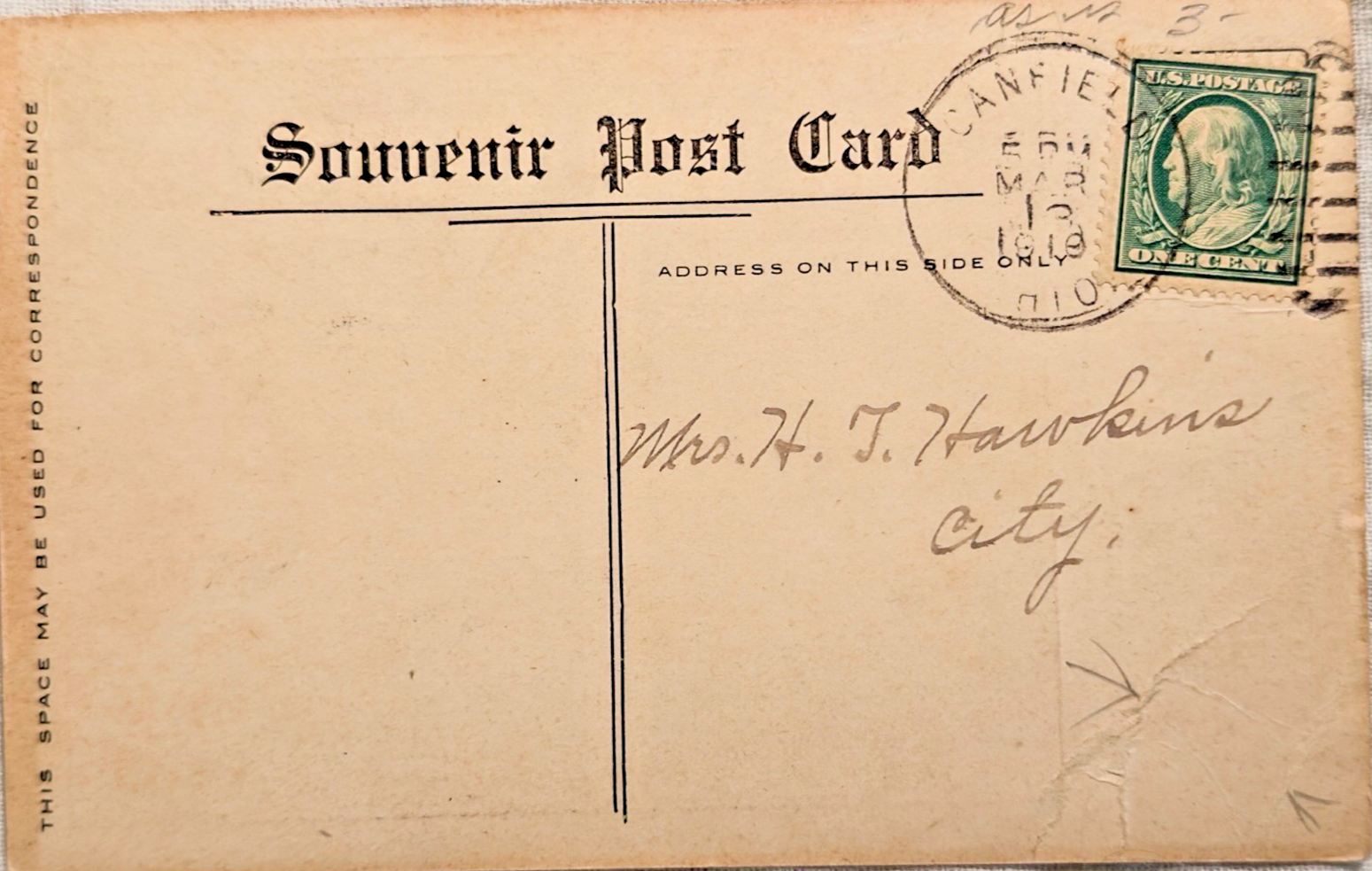 1910 Akron OH Neff Company Millinery Spring Opening Postcard – Mrs Z.E. Treace