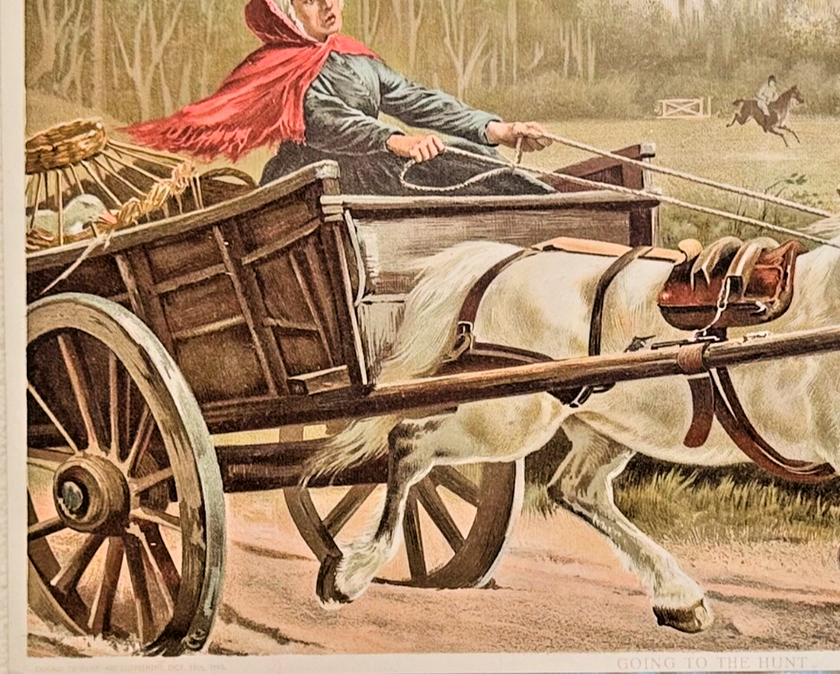 1895 Chicago Tribune ART Supplement 'Going to the Hunt'