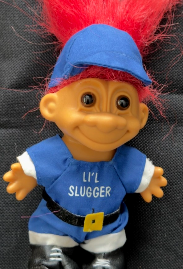 Vintage Russ Troll Doll –Li'L Slugger – Red Hair – 1980s/1990s