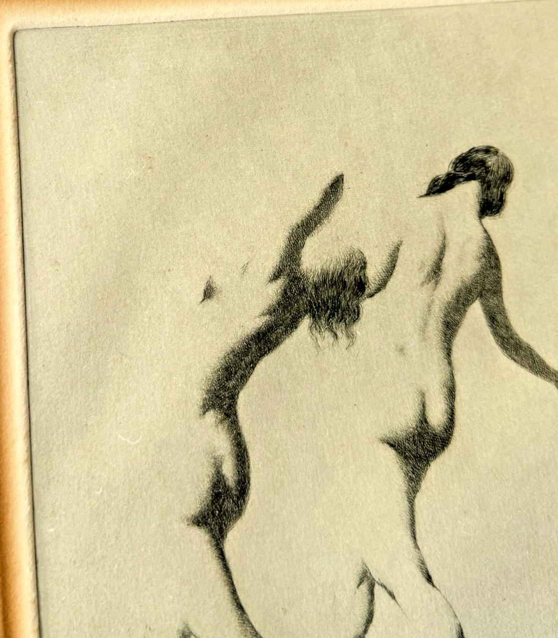 Warren B Davis Dry Point Etching - Signed