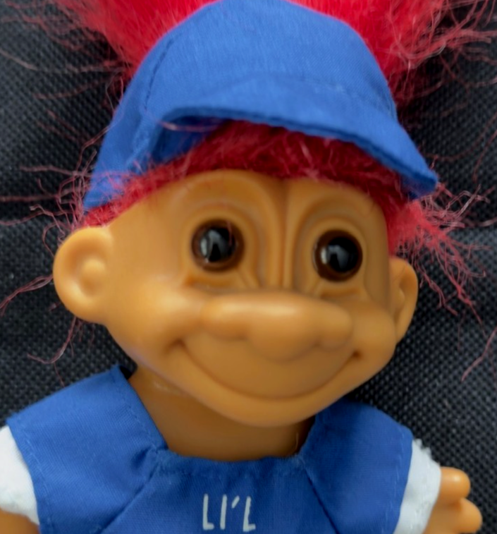 Vintage Russ Troll Doll –Li'L Slugger – Red Hair – 1980s/1990s