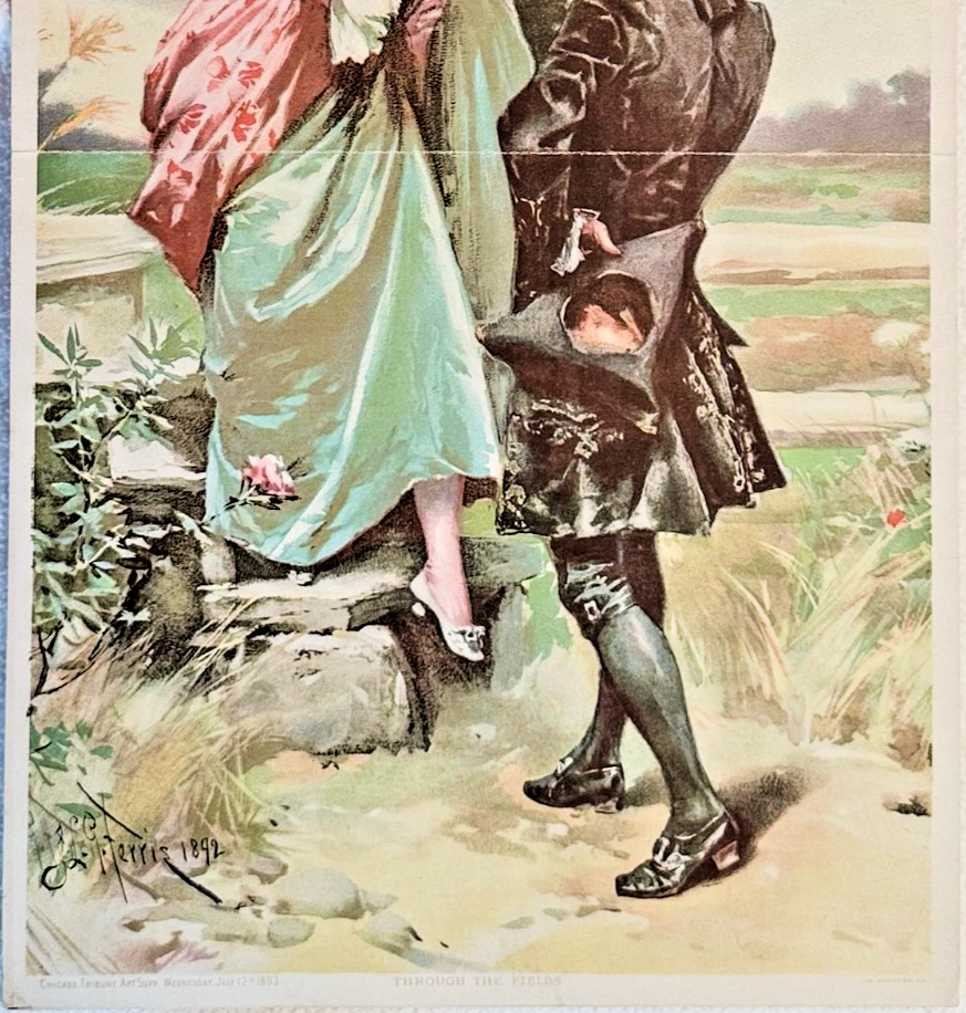 1893 Chicago Tribune ART Supplement 'Through the Fields'