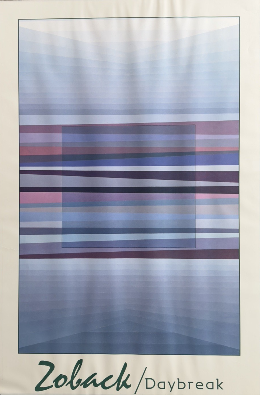 Sonny Zoback “Daybreak” Vintage Abstract Poster Print (c.1982) – Large Op/Color