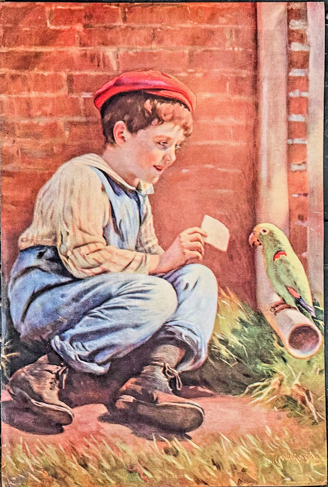 1907 Chicago Tribune Art Supplement — "Polly Want a Cracker"