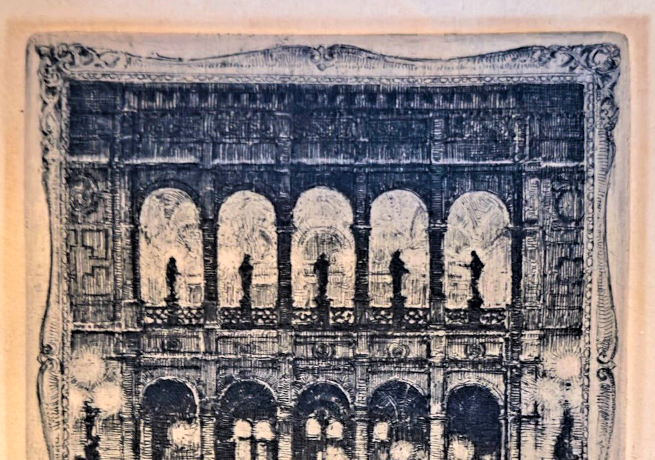 Luigi Kasimir Vienna Opera House Etching: Original Signed Wiener Staatsoper Print