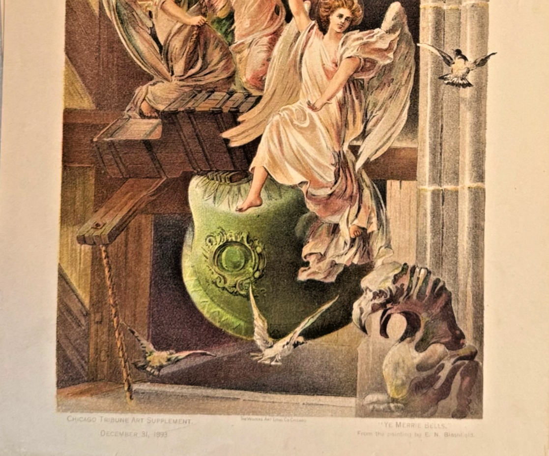 1893 Chicago Tribune Art Supplement Print – “Ye Merrie Bells" World's Expo