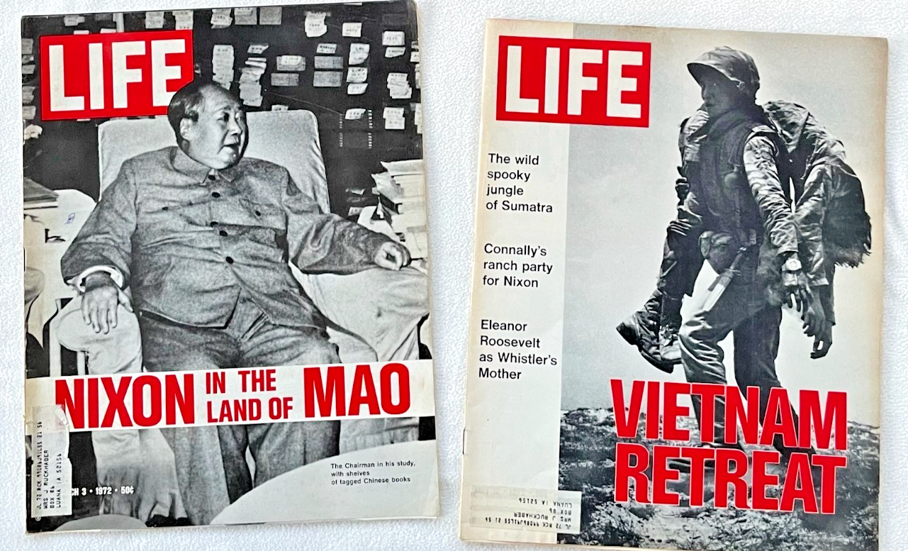 LOT 2 LIFE MAGAZINES - 1972 VIETNAM NIXON