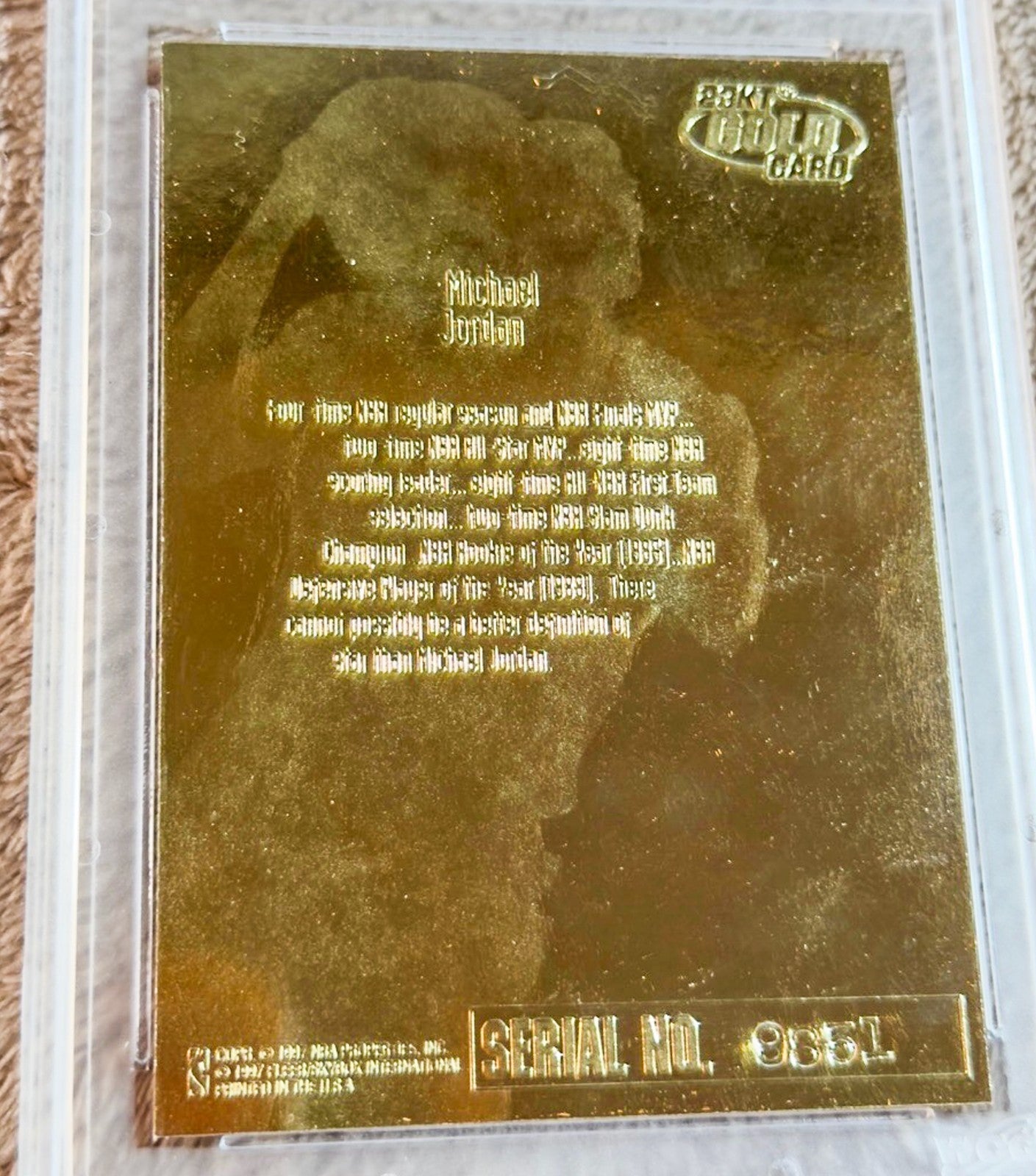 96-97 Michael Jordan 'Feel of the Game' 23KT Gold Fleer Ultra