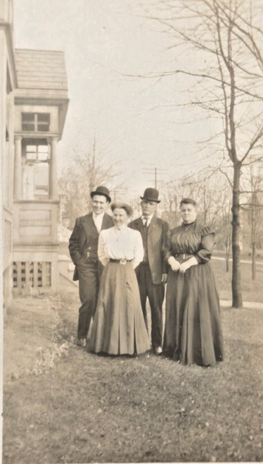 c1912 RPPC Akron, Ohio Family Portraits Real Photo Postcard