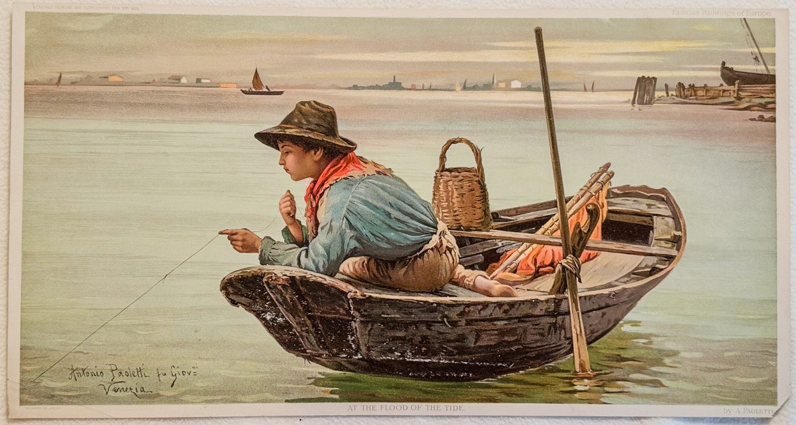 1895 Chicago Tribune ART Supplement 'At the Flood of the Tide'