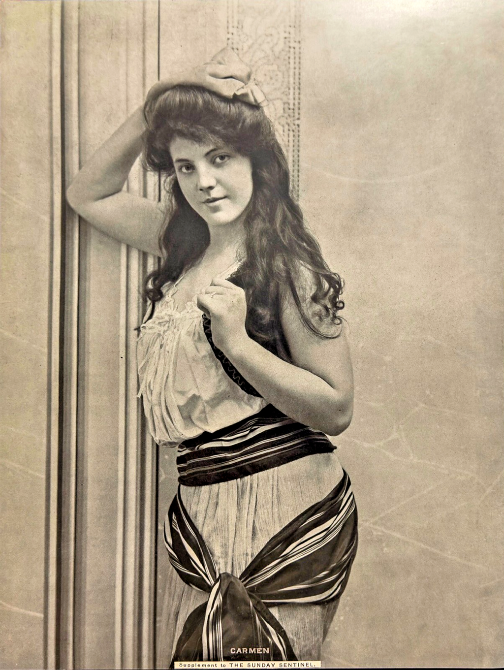 Early 1900 “Carmen” Portrait Print – Supplement to The Sunday Sentinel