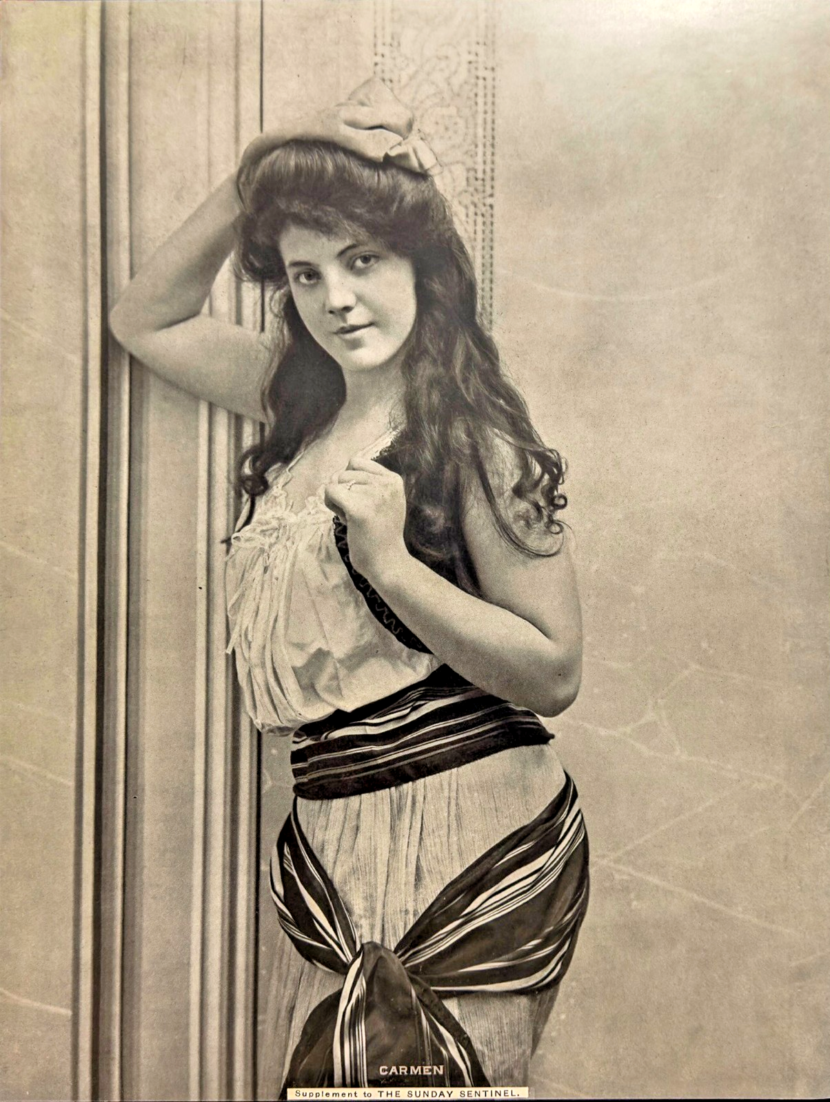 Early 1900 “Carmen” Portrait Print – Supplement to The Sunday Sentinel