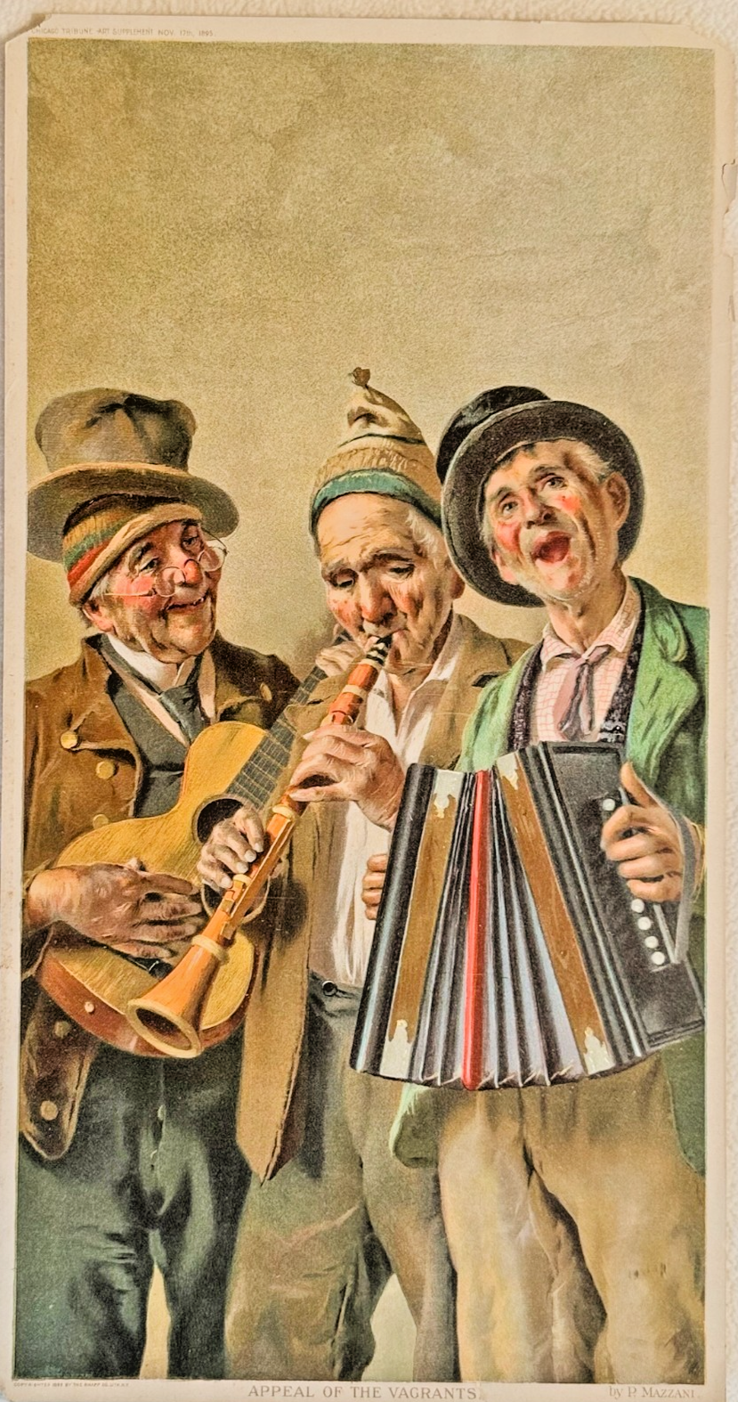 1895 Chicago Tribune ART Supplement 'Appeal of the Vagrants'