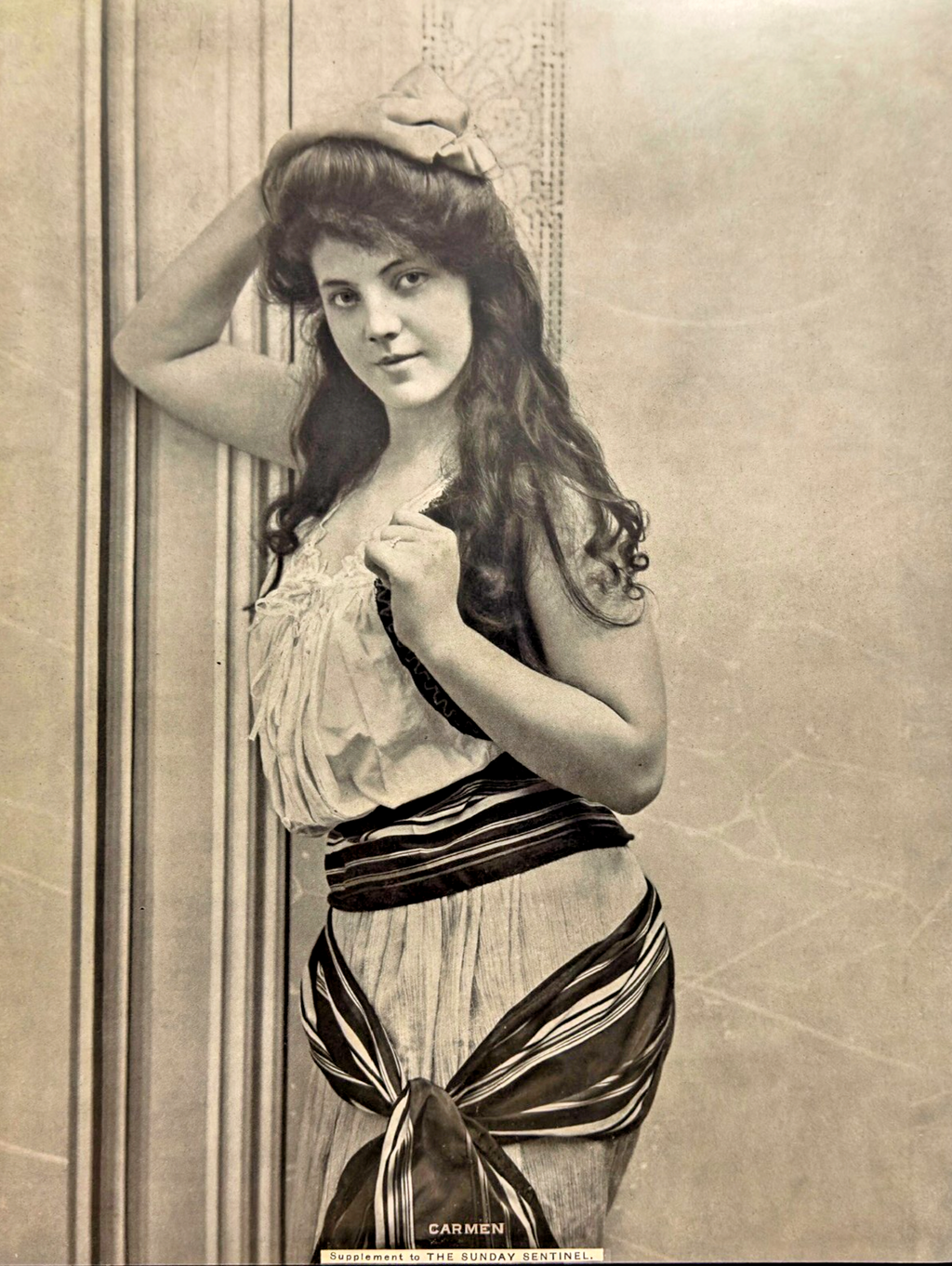 Early 1900 “Carmen” Portrait Print – Supplement to The Sunday Sentinel