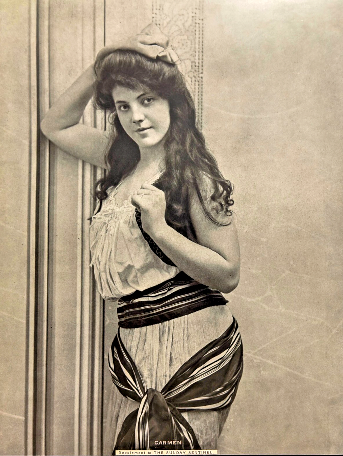 Early 1900 “Carmen” Portrait Print – Supplement to The Sunday Sentinel