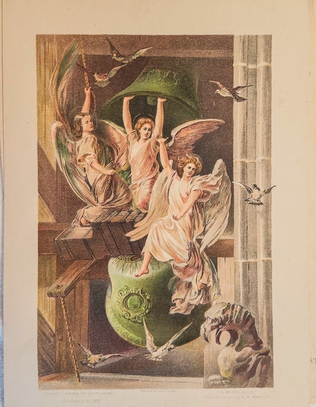 1893 Chicago Tribune ART Supplement 'Ye Merrie Bells'