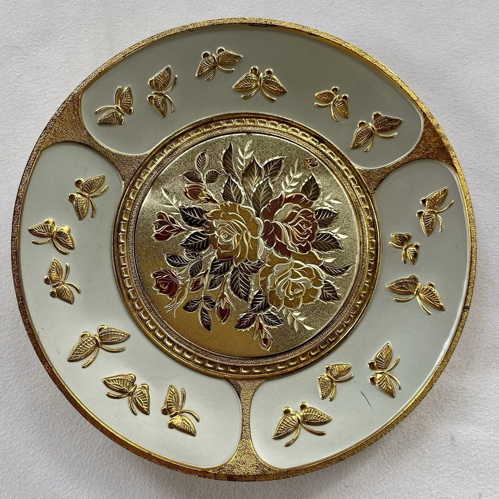 Chokin Gold Musical Plate Made In Japan 24k Gold Plate