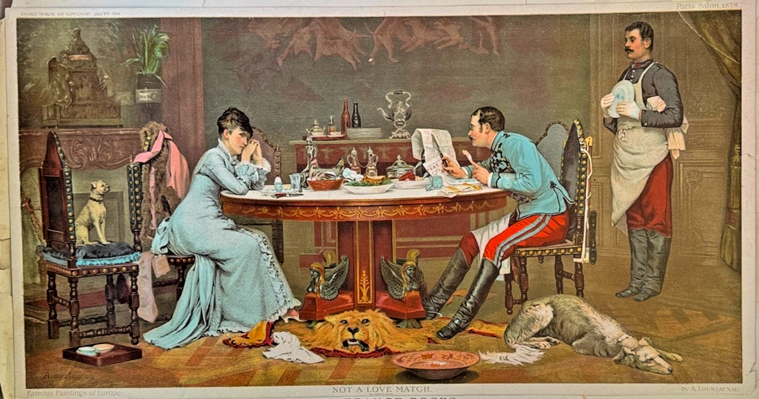 1894 Chicago Tribune ART Supplement 'Not a Love Match'