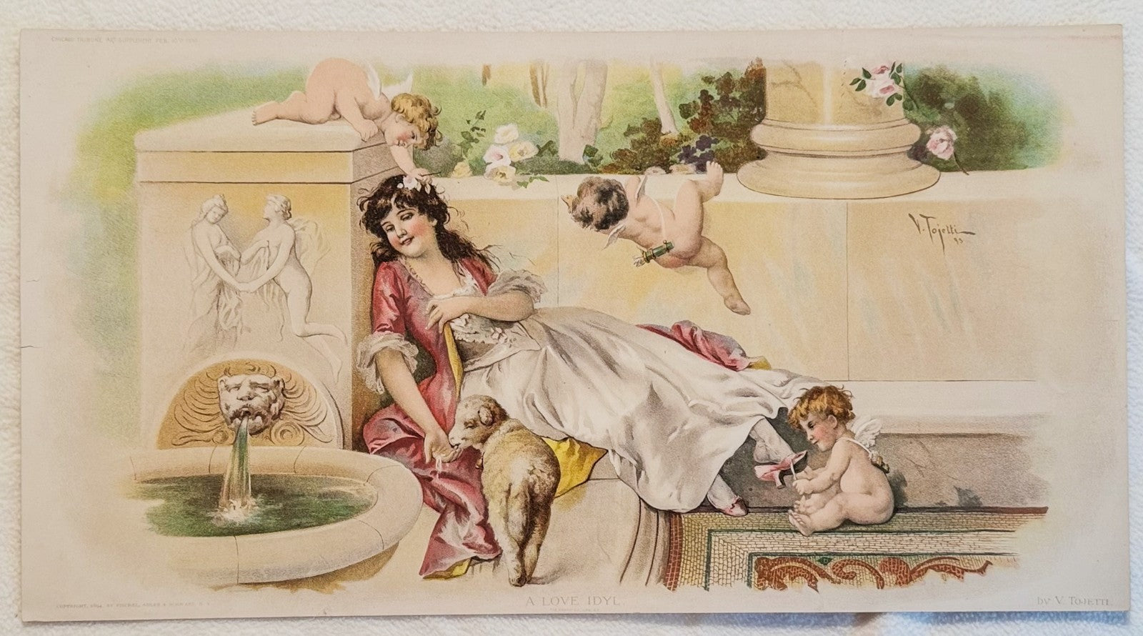 1895 Chicago Tribune ART Supplement 'A Love Idyl'