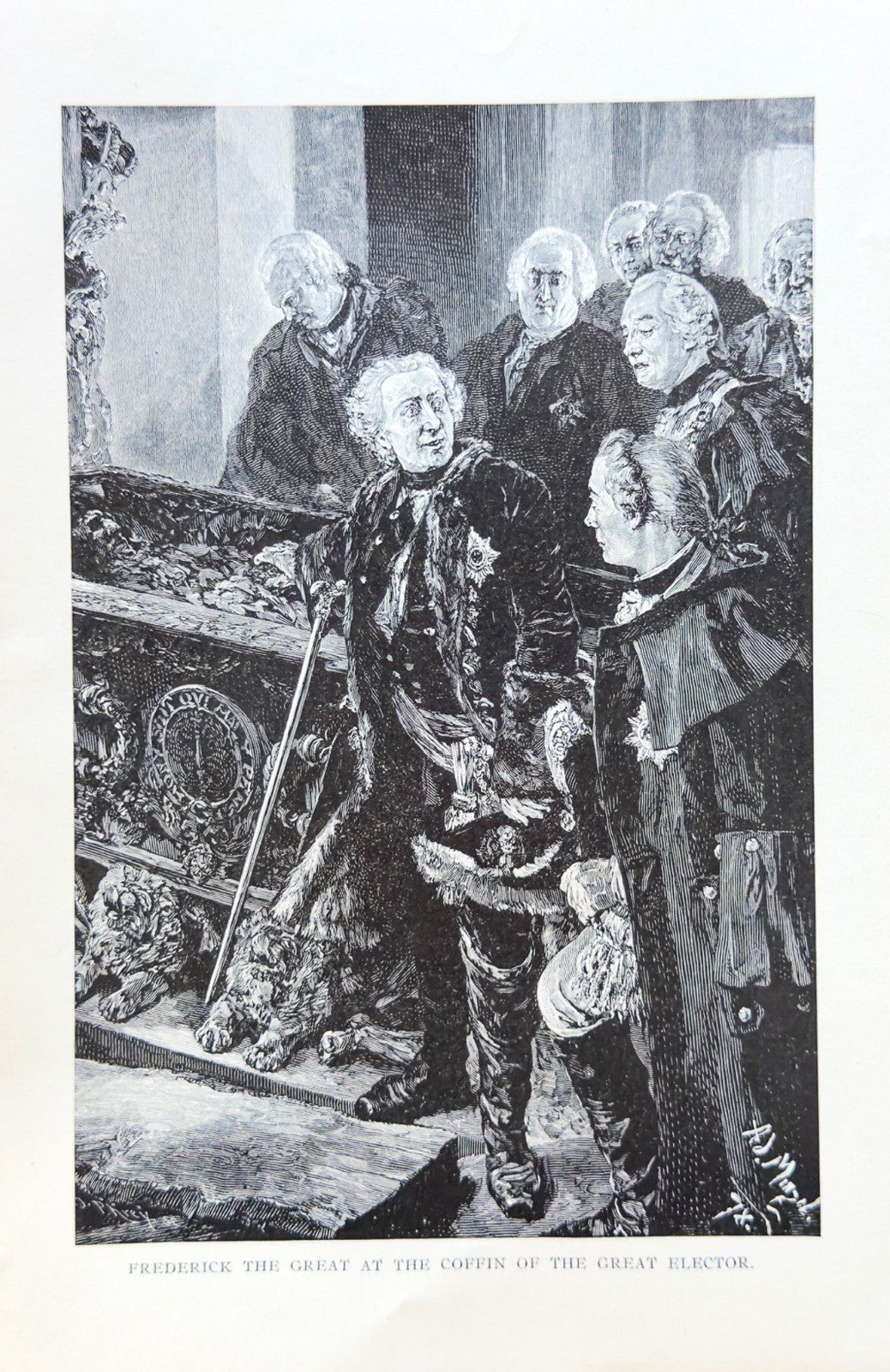 FREDERICK THE GREAT-  1894 Best Men and Famous Women Engraving Print