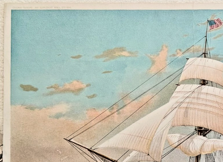 1894 Chicago Tribune ART Supplement 'The Brave Old Kearsarge'