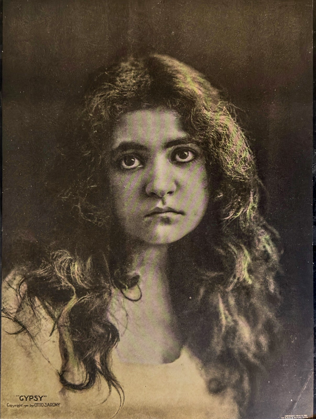 1902 Otto Sarony “Gypsy” Antique Portrait Print – Vintage Photo Print – Unframed