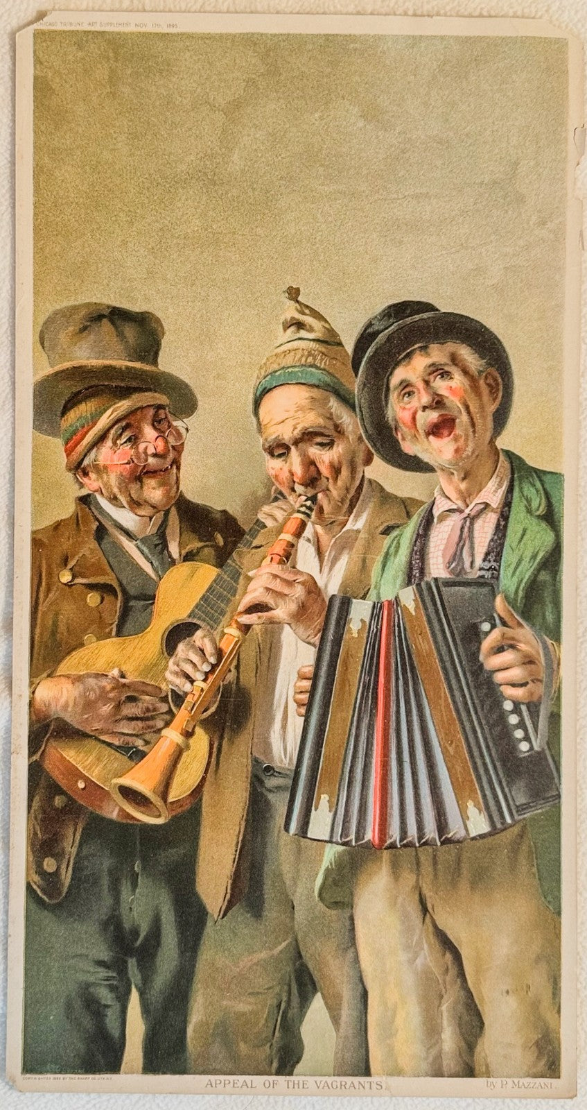 1895 Chicago Tribune ART Supplement 'Appeal of the Vagrants'