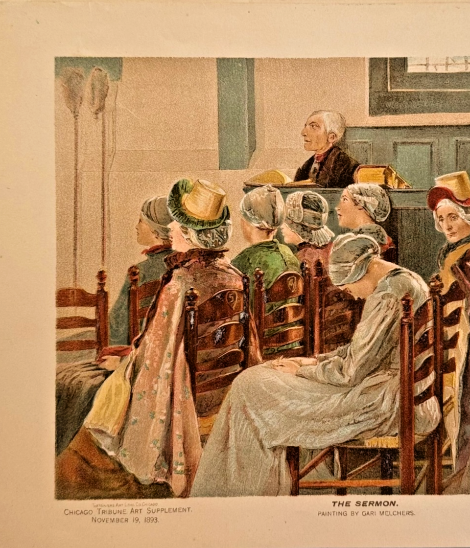 1893 Chicago Tribune ART Supplement - 'The Sermon' Gari Melchers