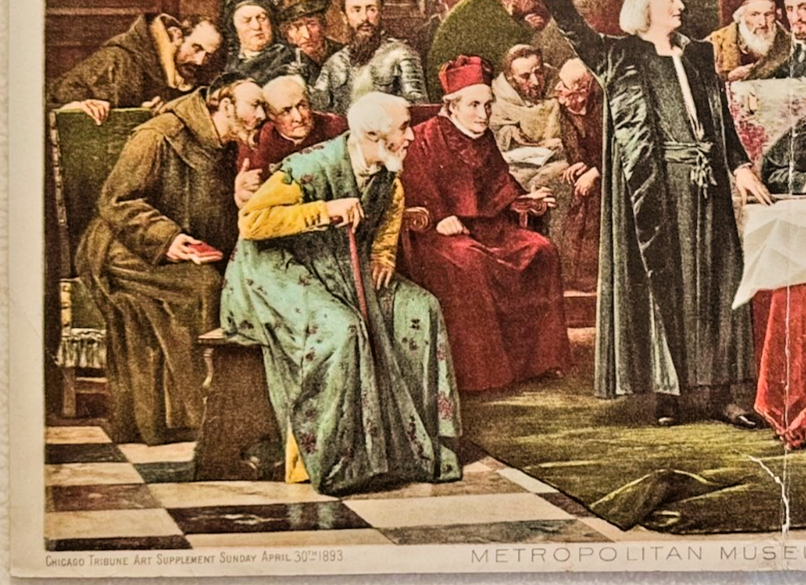 1893 Chicago Tribune ART Supplement 'Columbus at the Court of Isabella'