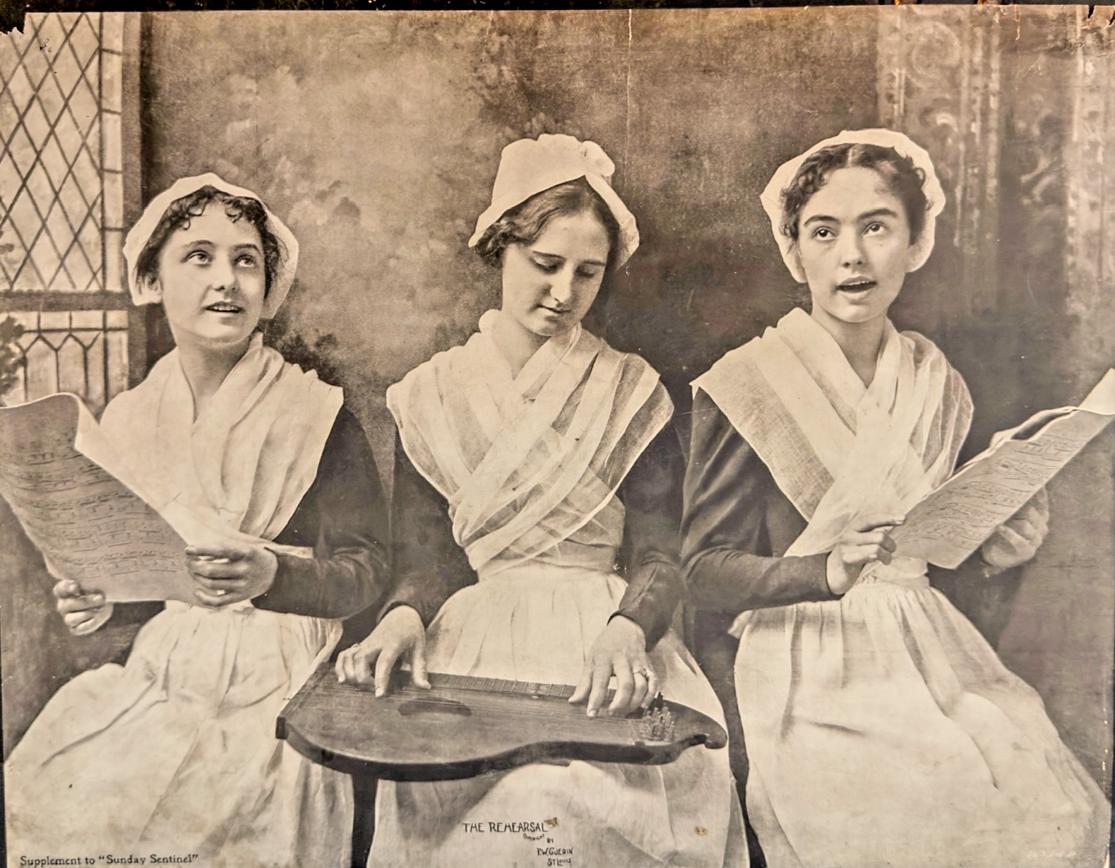 Early 1900 “The Rehearsal" Portrait– Supplement to The Sunday Sentinel