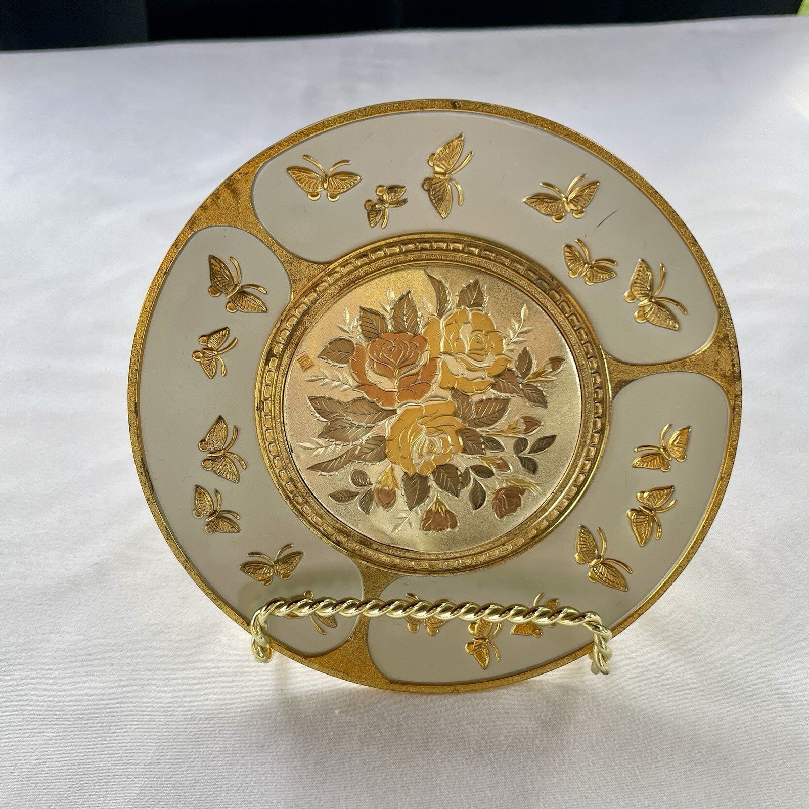 Chokin Gold Musical Plate Made In Japan 24k Gold Plate