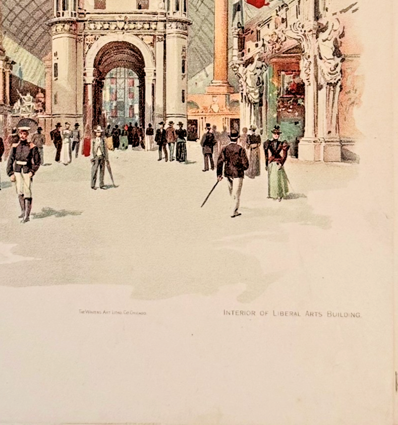 1893 Chicago Tribune Art Supplement: Liberal Arts Building World's Fair Lithograph