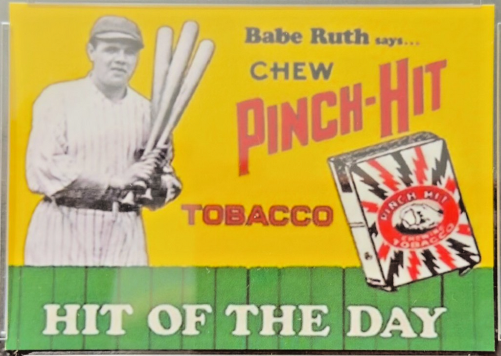 Babe Ruth Pinch Hit Tobacco Advertisement Promo Card Graded GEM 10