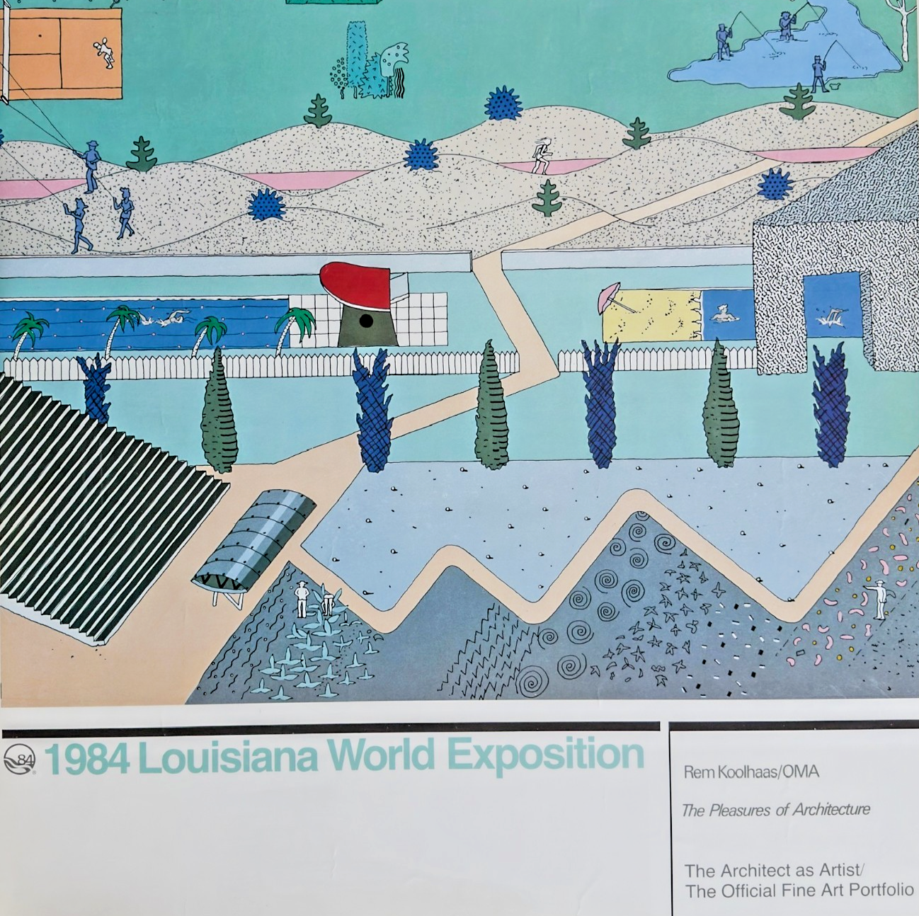 1984 Louisiana World Exposition Poster: Rem Koolhaas OMA Architectural Print
