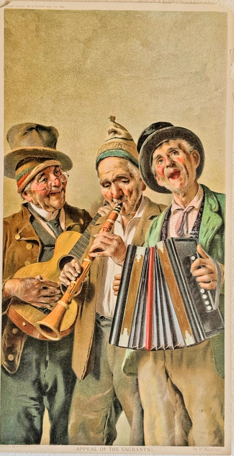 1895 Chicago Tribune ART Supplement 'Appeal of the Vagrants'